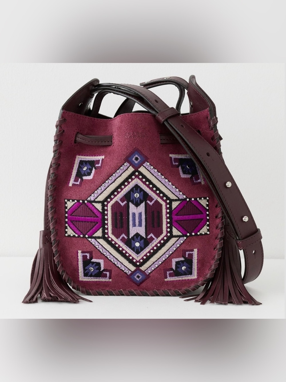 Isabel Marant SILAO Fringe Suede Leather Crossbody Bag New $1190 RARE